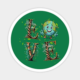 Love World Earth Day 2024 planet Environmental tree Magnet